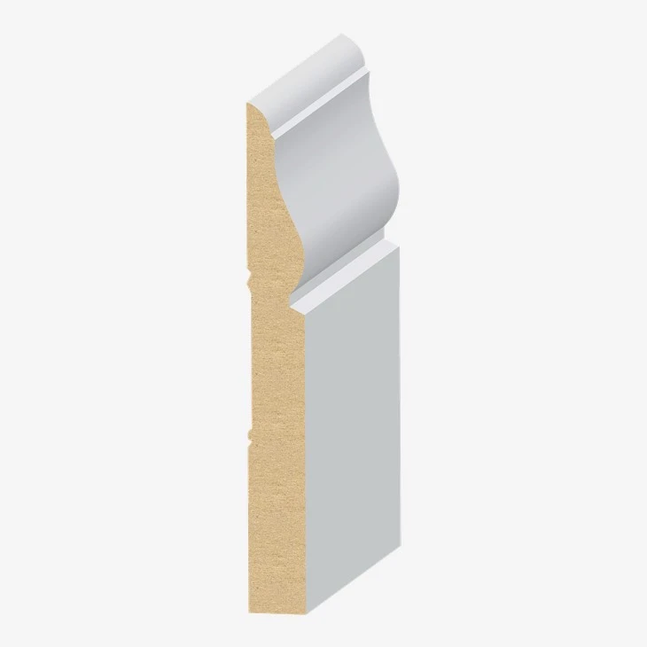 Hvidgrundet MDF-bundliste